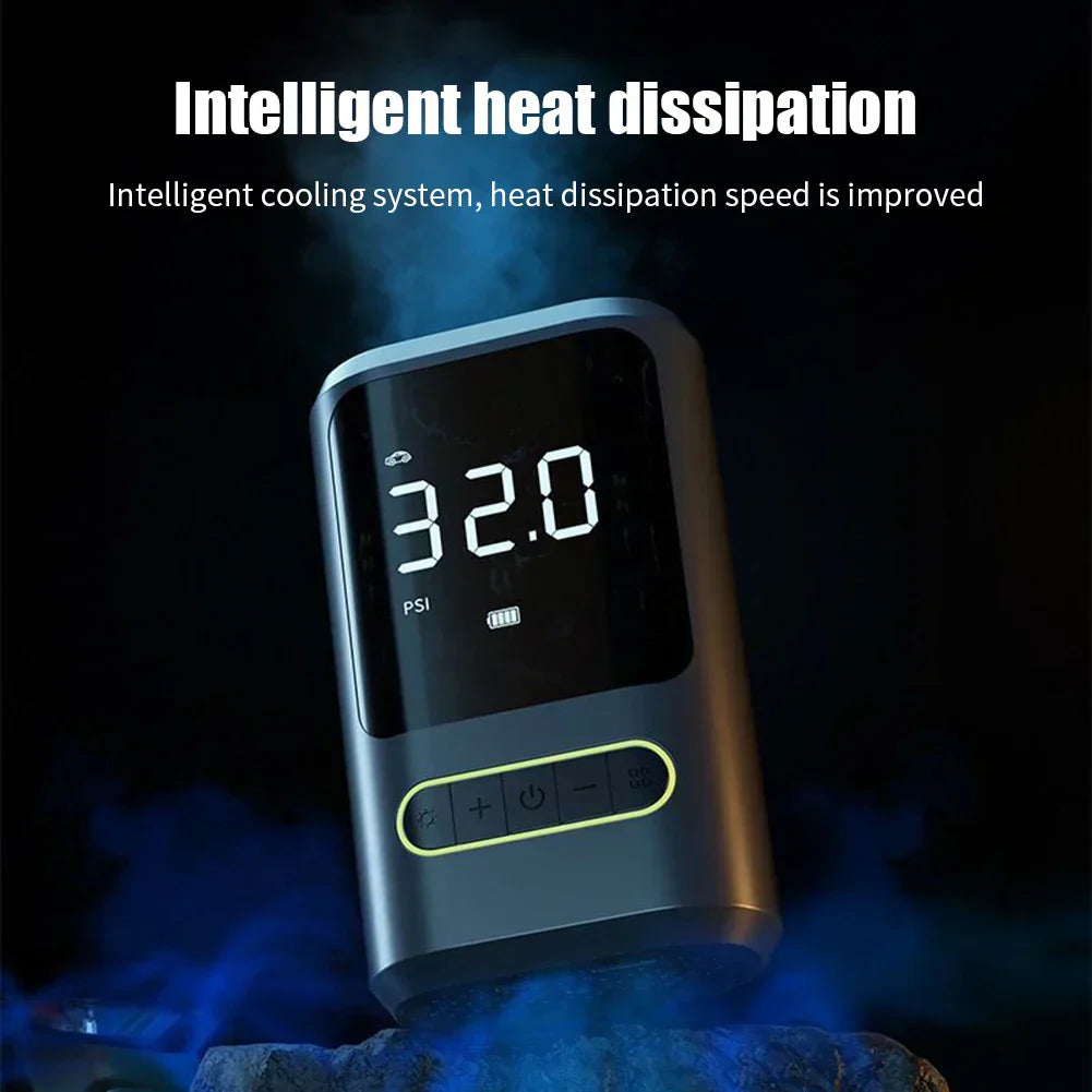 Portable Tire Inflator - Fast Digital Air Pump for Car, Bike & SUV Tires