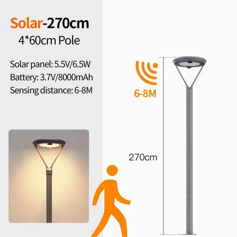 LumaVale Solar Courtyard Light With 360-Degree Motion Sensor