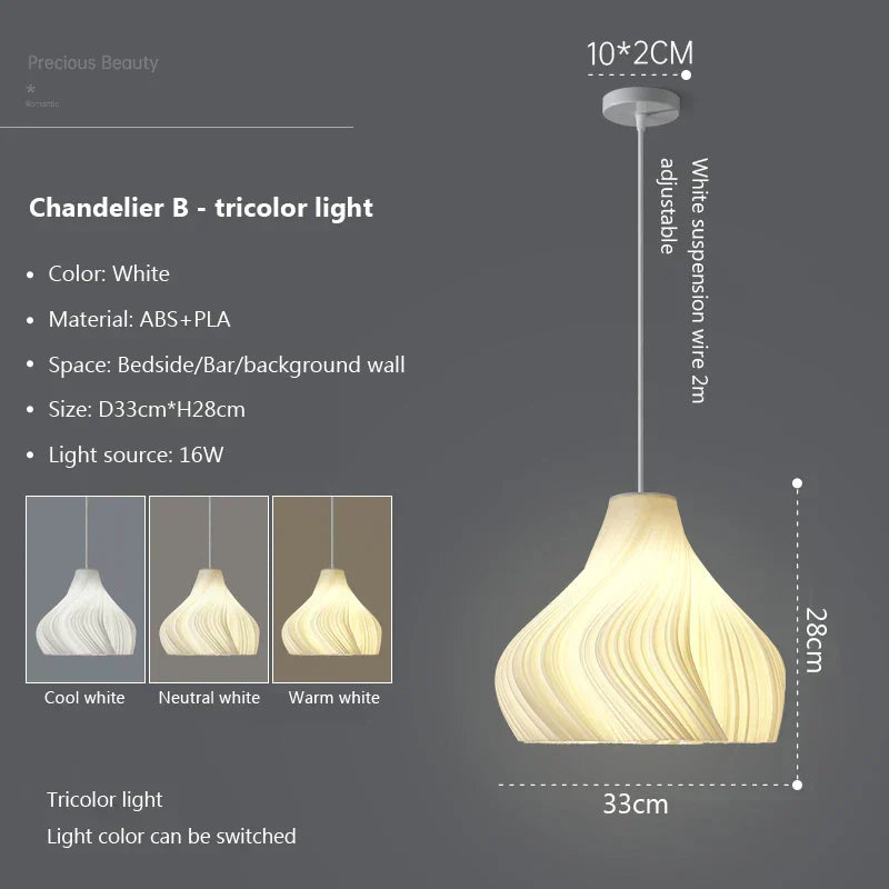 Avenris Fabric Chandelier With Soft Dimmable LED Pendant
