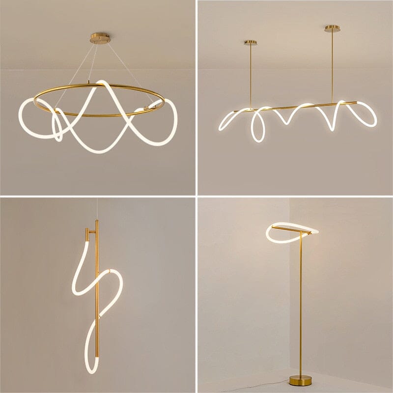 Novais Spiral Pendant Light For Modern Interiors With LED Glow