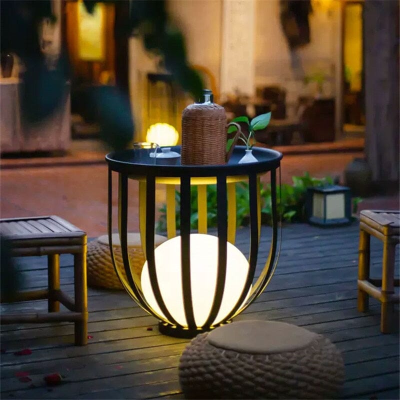 LyraBloom Flower Pot Table Lamp | Solar Outdoor Garden Light