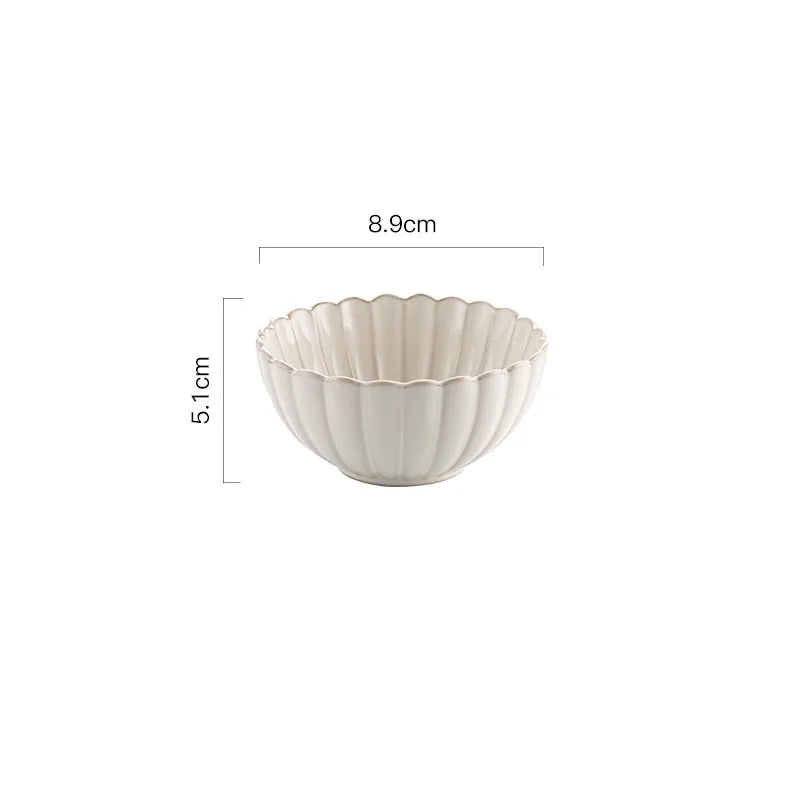 Azura Retro White Ceramic Plates