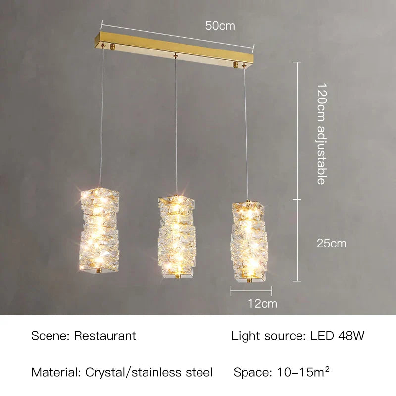 Lyria Crystal Pendant Lights Retro Modern Ceiling Lamps