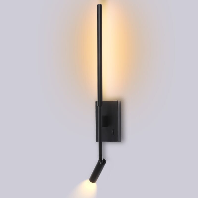 Solara Modern LED Wall Sconce With Matte Black Aluminum Finish