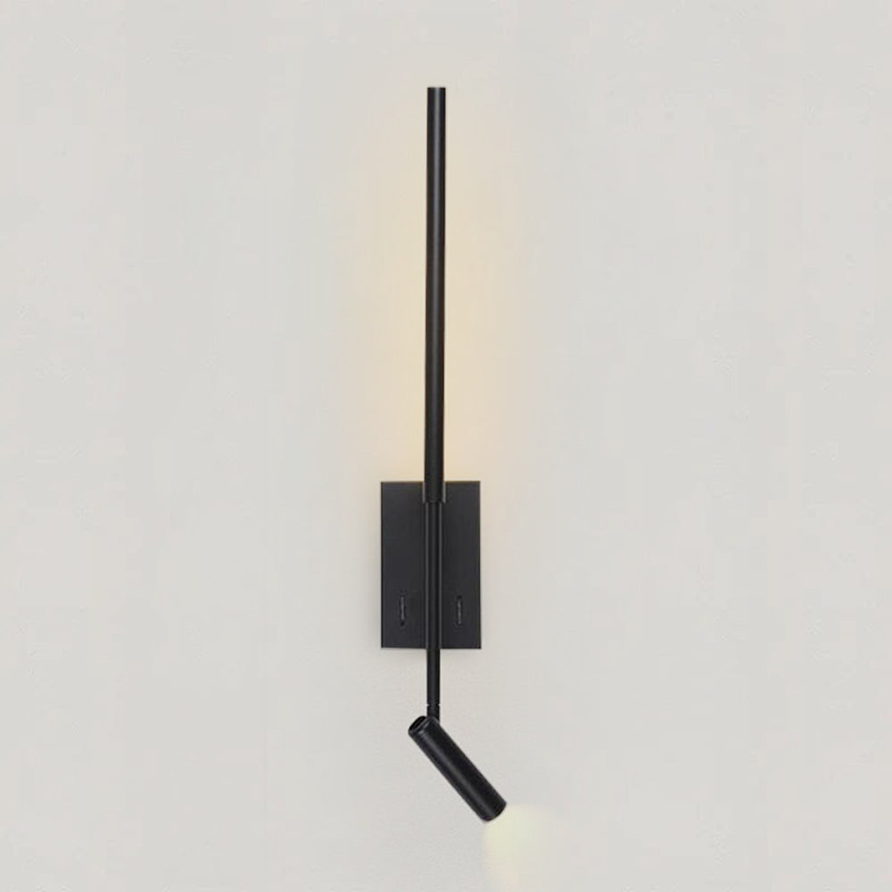 Solara Modern LED Wall Sconce With Matte Black Aluminum Finish
