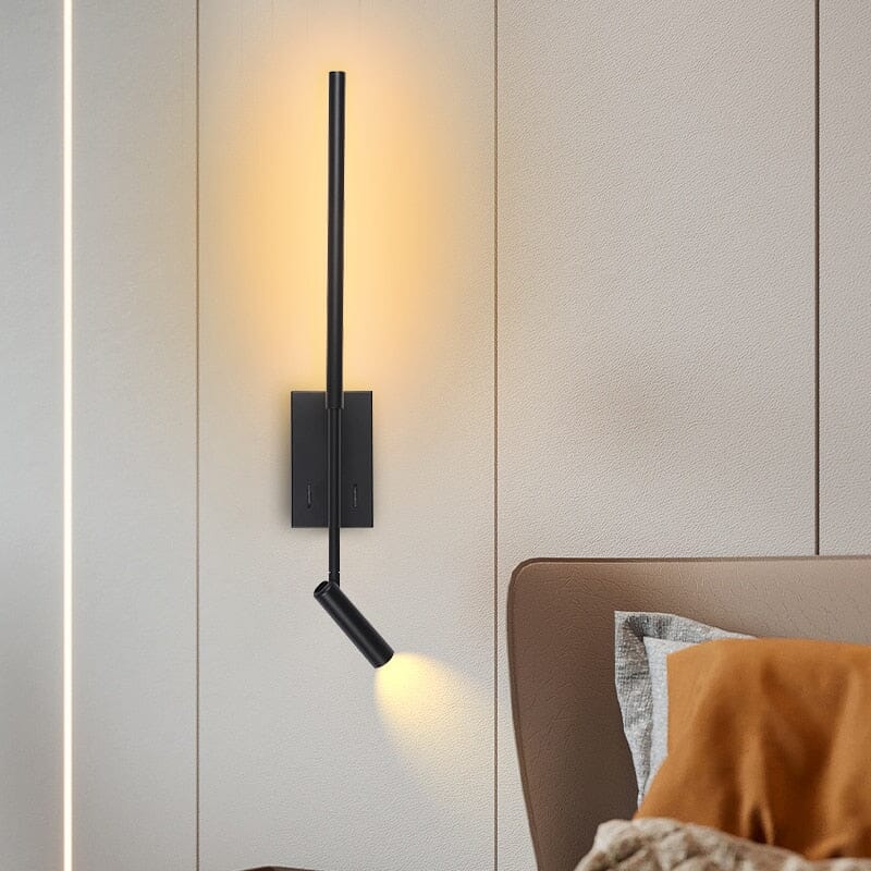 Solara Modern LED Wall Sconce With Matte Black Aluminum Finish