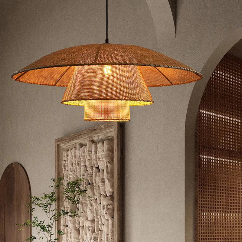 Aurelia Rattan Pendant Light With Natural Warm Glow