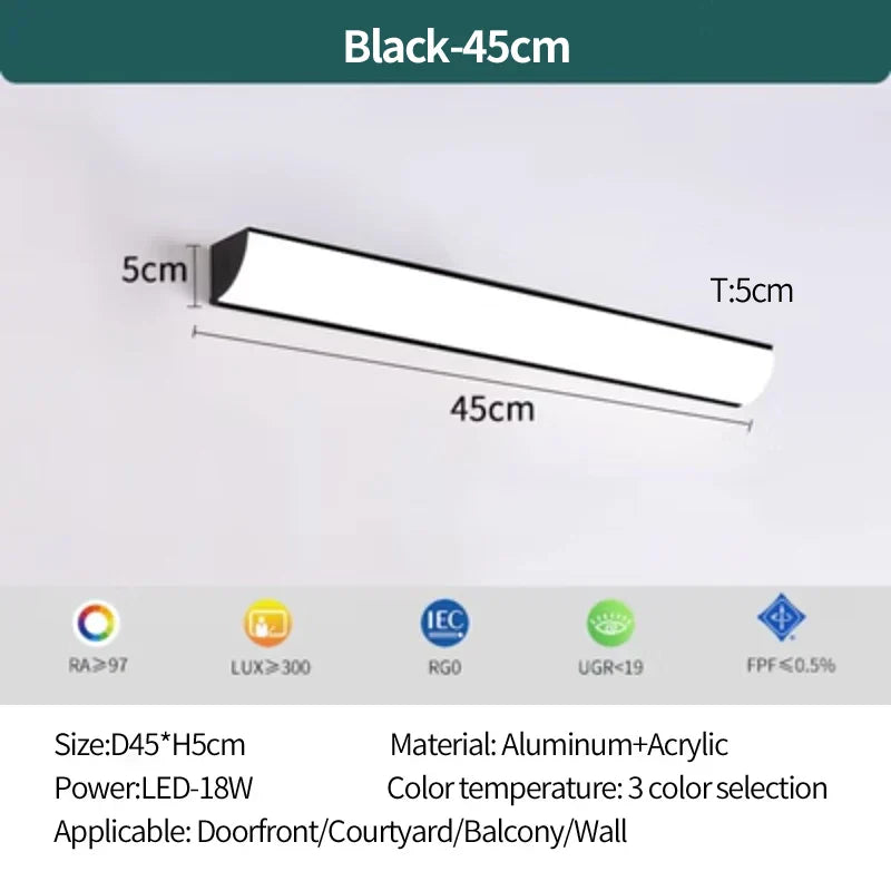 Aurelia Outdoor Wall Light With Rust Resistant LED Exterior Lamp