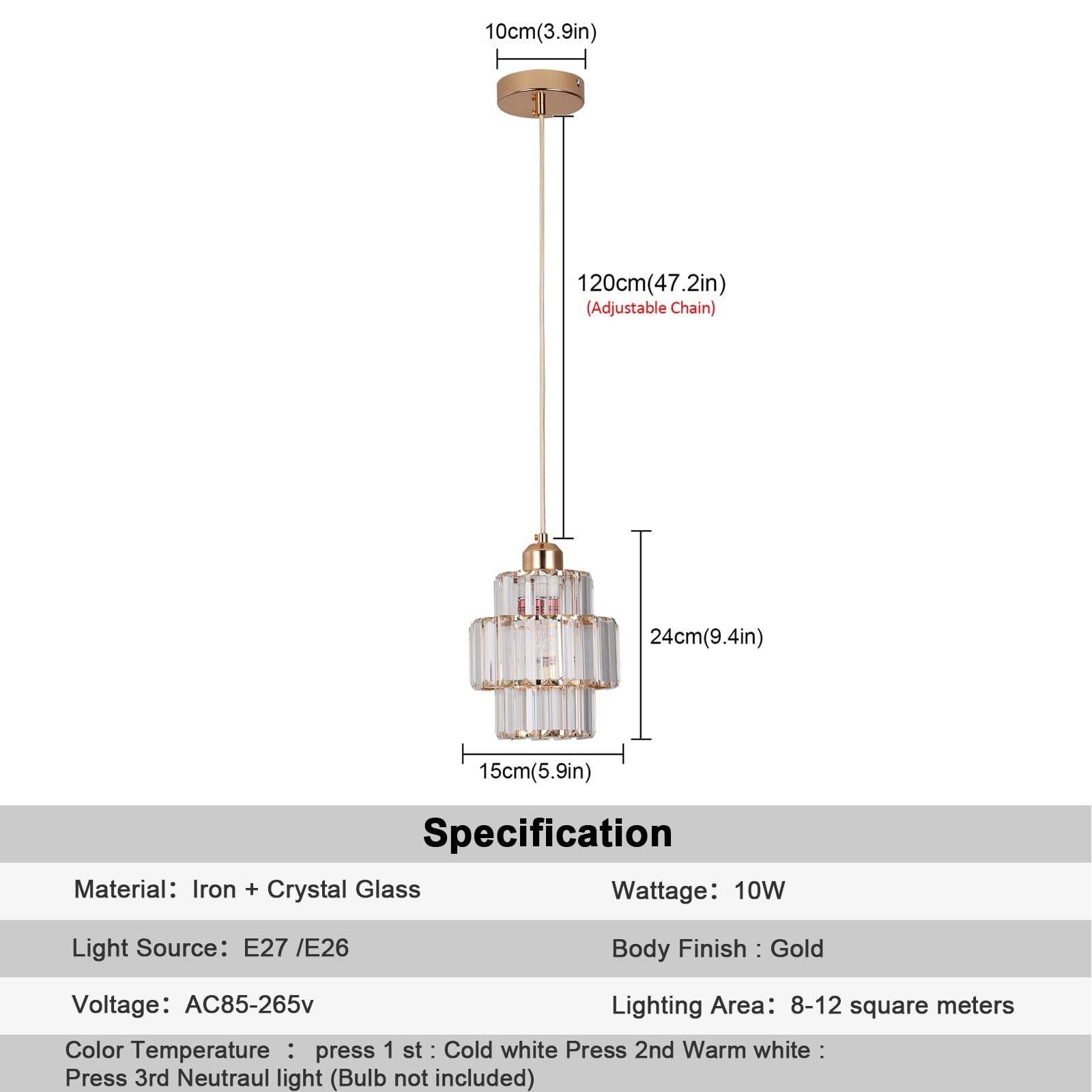 Aurelia Crystal Pendant Lights With Gold Or Black Finish