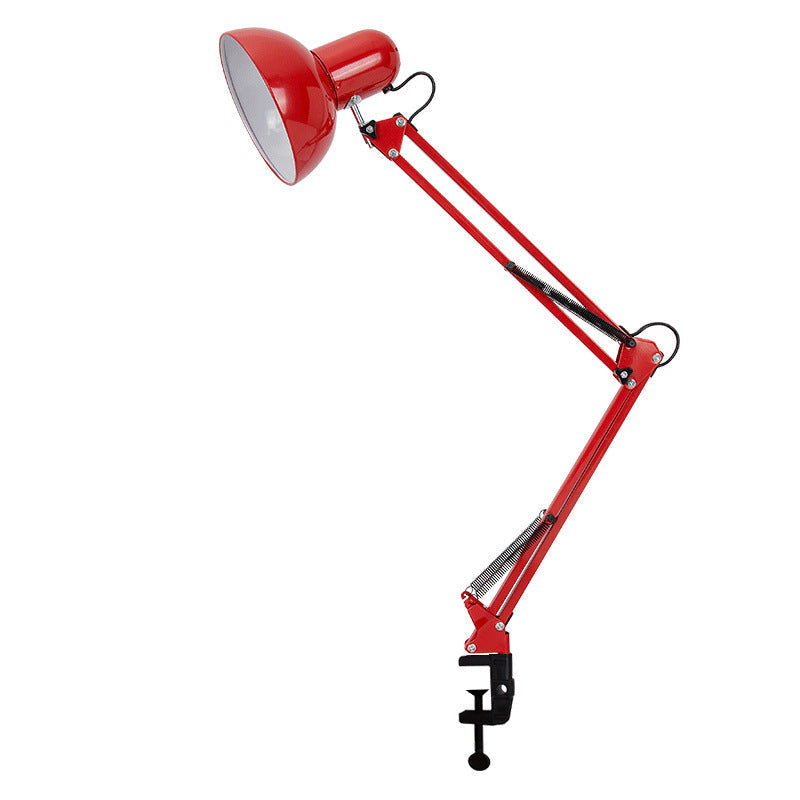 AstraClip Retractable Clip On Table Lamp With Long Arm Iron And ABS For Bedroom