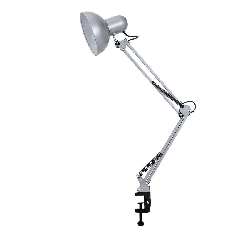 AstraClip Retractable Clip On Table Lamp With Long Arm Iron And ABS For Bedroom