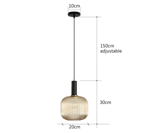 Colorful Retro Glass Pendant Light – Creative LED Hanging Light for Living Room and Bedroom