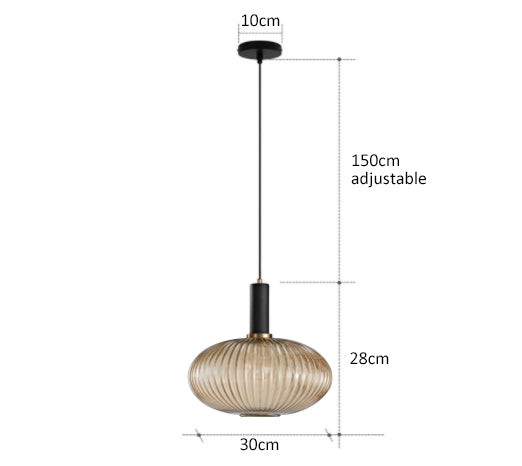 Colorful Retro Glass Pendant Light – Creative LED Hanging Light for Living Room and Bedroom