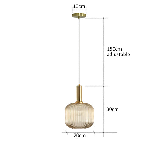 Colorful Retro Glass Pendant Light – Creative LED Hanging Light for Living Room and Bedroom