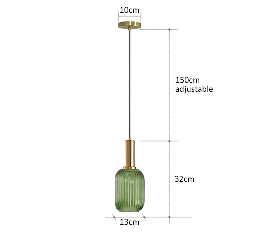 Colorful Retro Glass Pendant Light – Creative LED Hanging Light for Living Room and Bedroom