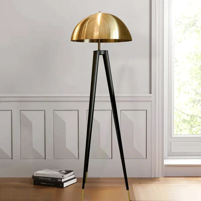 LumaArc Floor Lamp With LED Lighting And Black Base