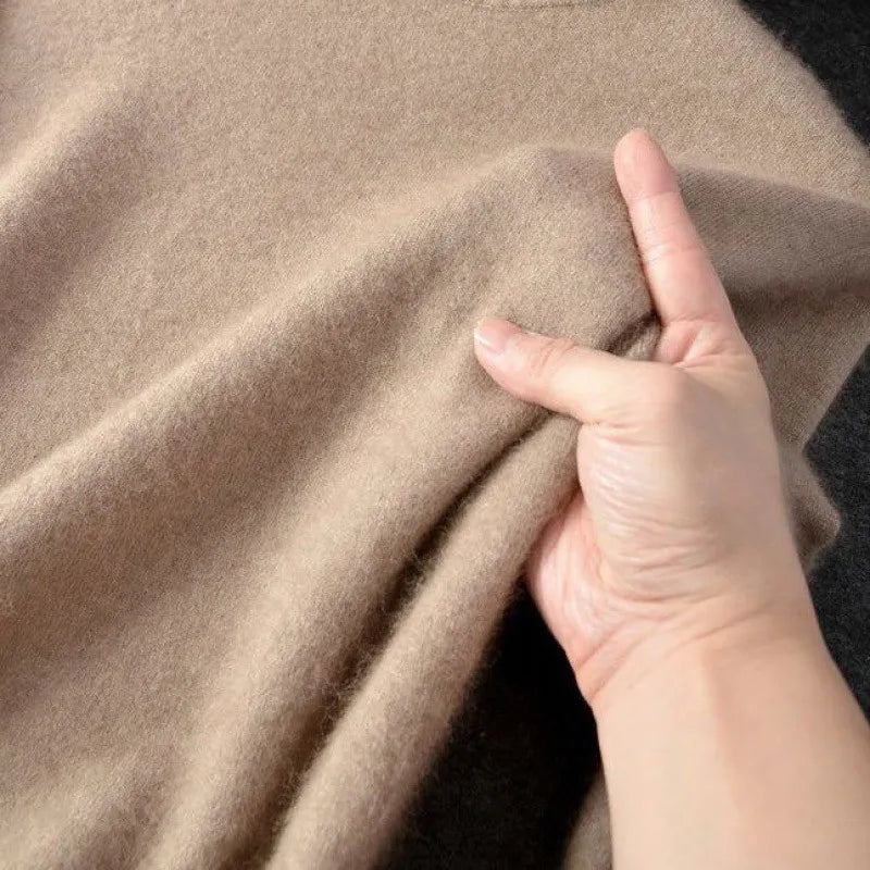 August: 100% čistý kašmír/vlna rolákový svetr pro muže