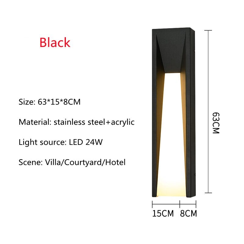 NovaLume LED Wall Light Weatherproof Minimalist Fixture for Indoors and Outdoors