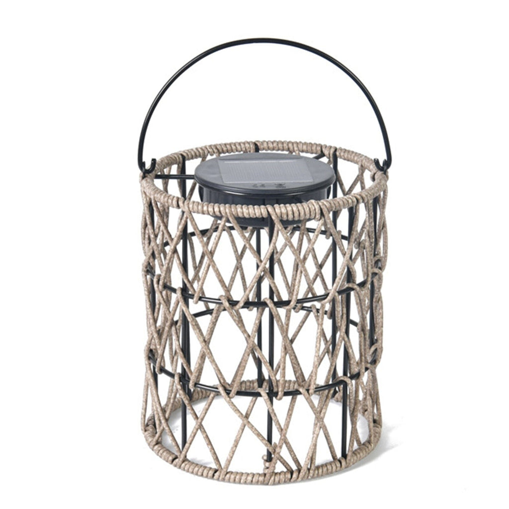 NovaRoo | Solar Outdoor Rattan Lantern Basket for Garden
