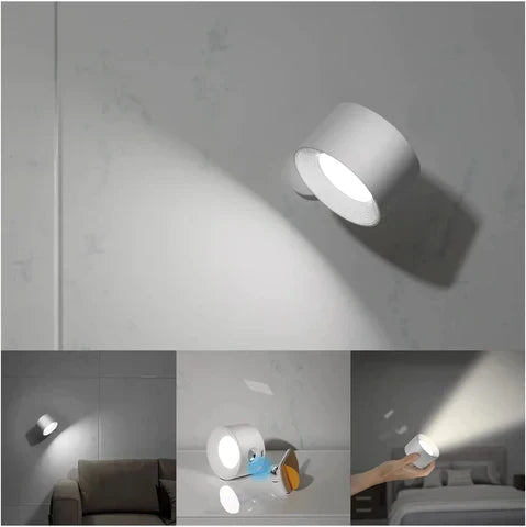 GlowBeam Wireless LED Wall Light – Rechargeable & 360° Adjustable