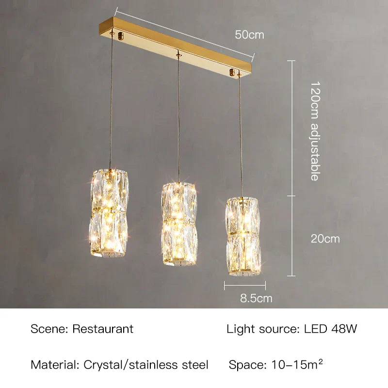 Lyria Crystal Pendant Lights Retro Modern Ceiling Lamps