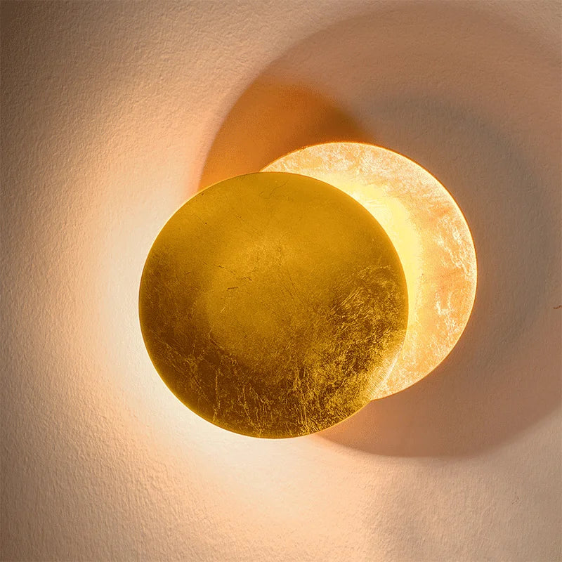 Nordic Vintage Solar Eclipse Wall Lamp – Energy Efficient LED Wall Lights for Indoor and Outdoor Use