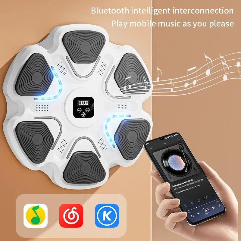 Smart Music Boxing Trainer – Interactive Wall Target for Fitness & Reflex Training