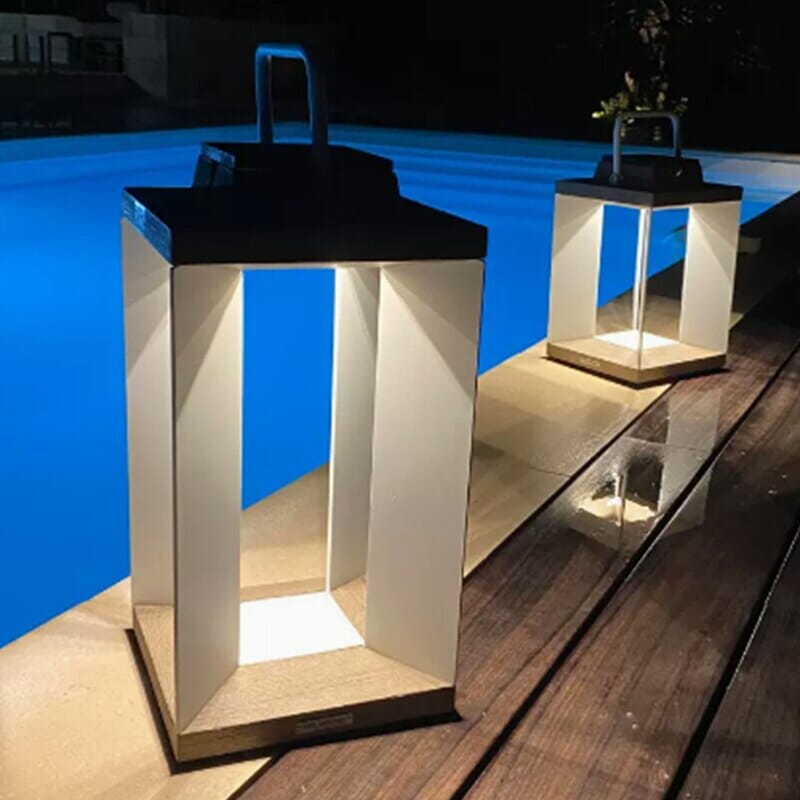 SolaraLux Solar Outdoor Floor Lamp Stainless Steel