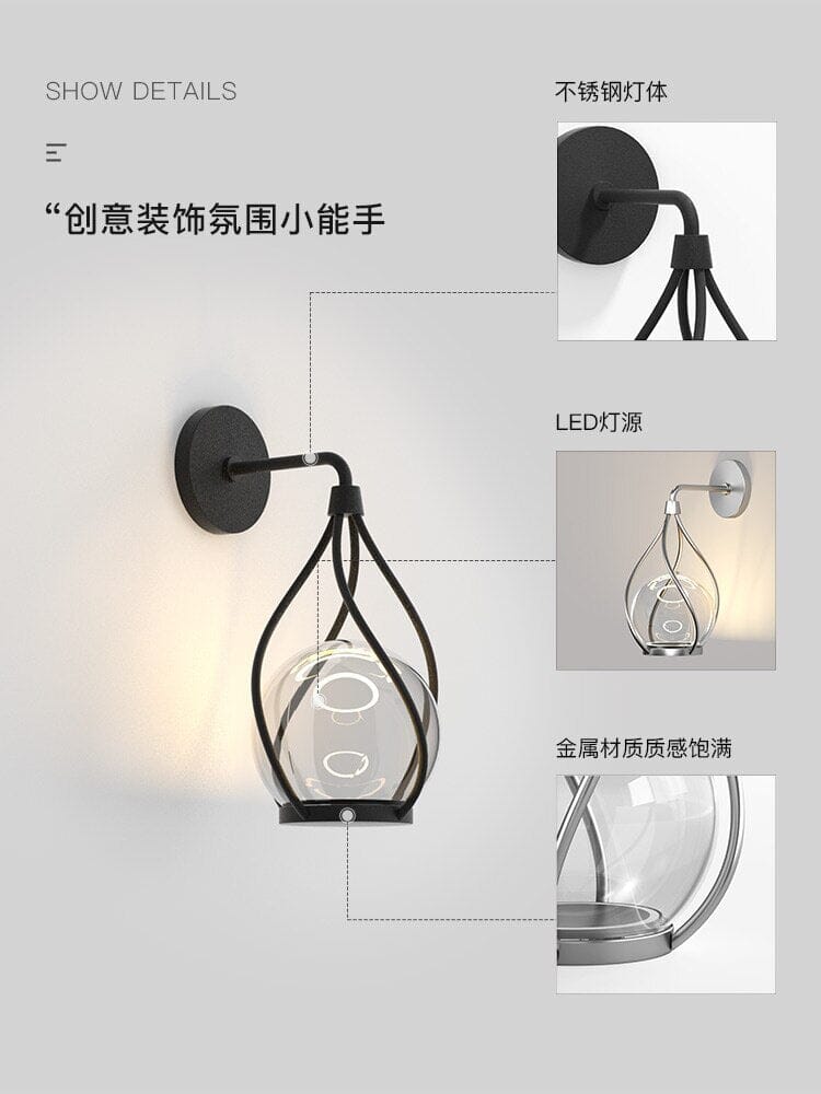 Retro Style LED Wall Sconces for Garden, Balcony and Patio