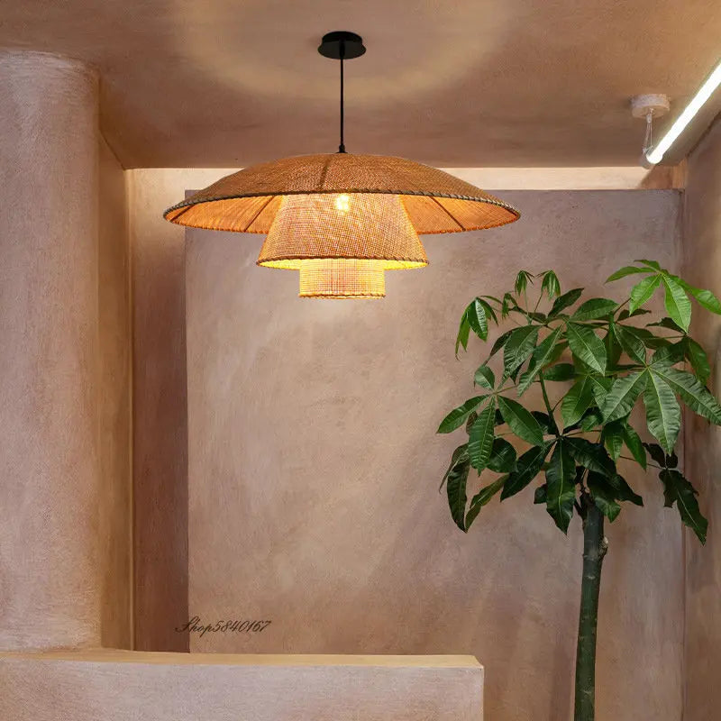 Aurelia Rattan Pendant Light With Natural Warm Glow