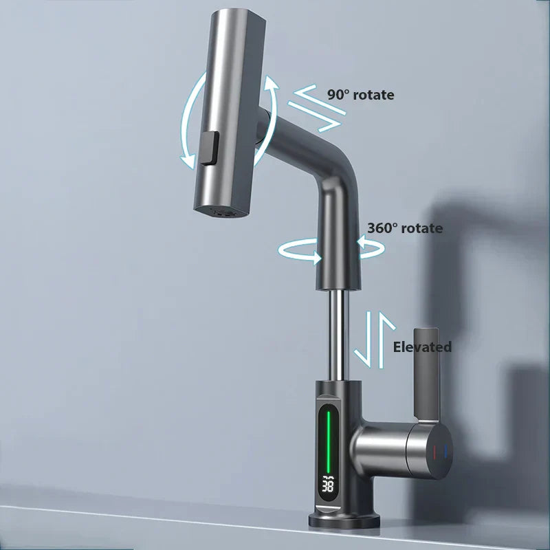 Novara | Waterfall Faucet With Temperature Display