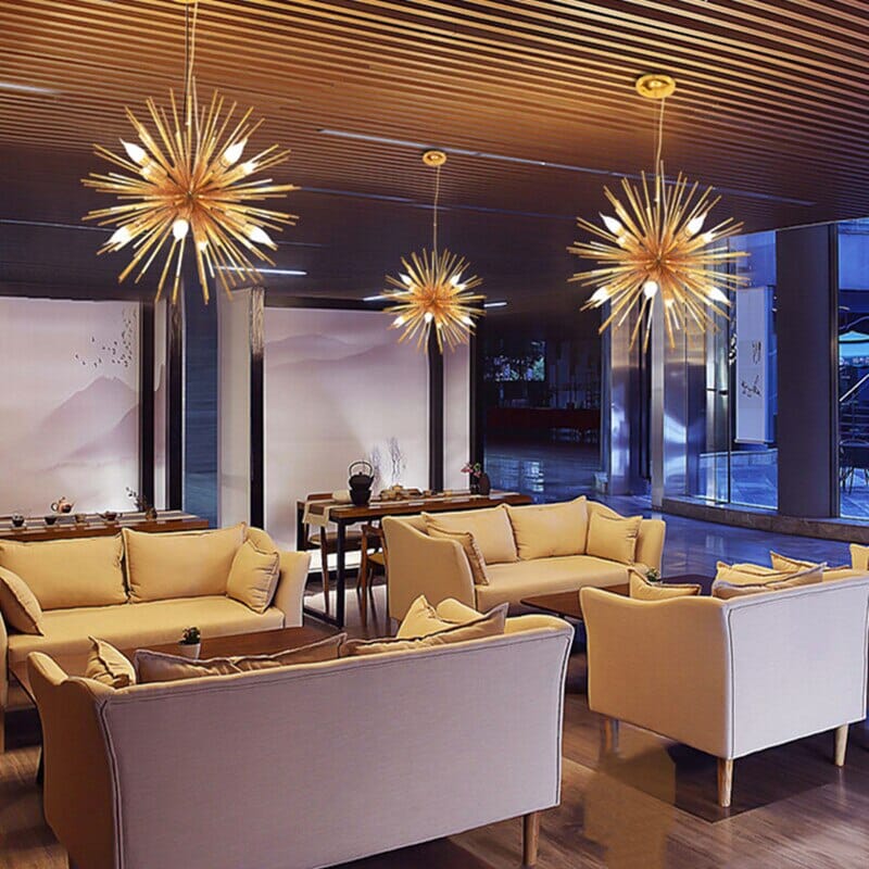 VeroLux Postmodern Firework Chandelier With Dynamic Light Play For Living Rooms