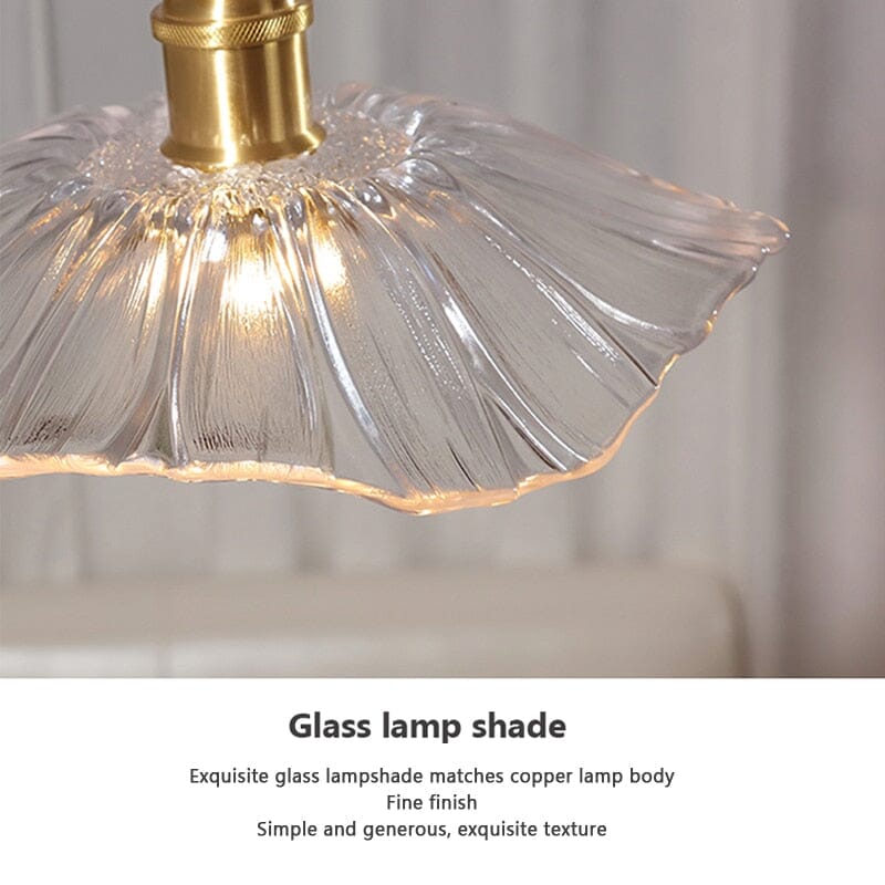 PetalGlass Floral Ceiling Light With Glass Shade Semi Flush Mount