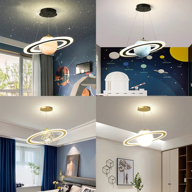 CosmoOrb Planet Pendant Lamp with Three Color Temperatures LED