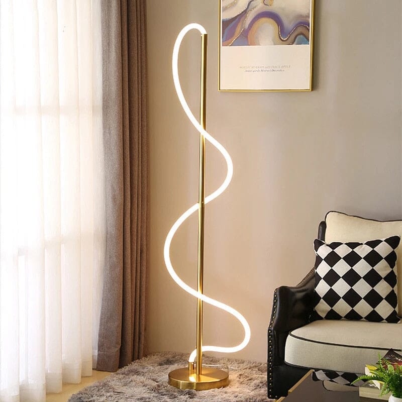 AstraLume Swirl LED Chandelier Collection in Golden Glow