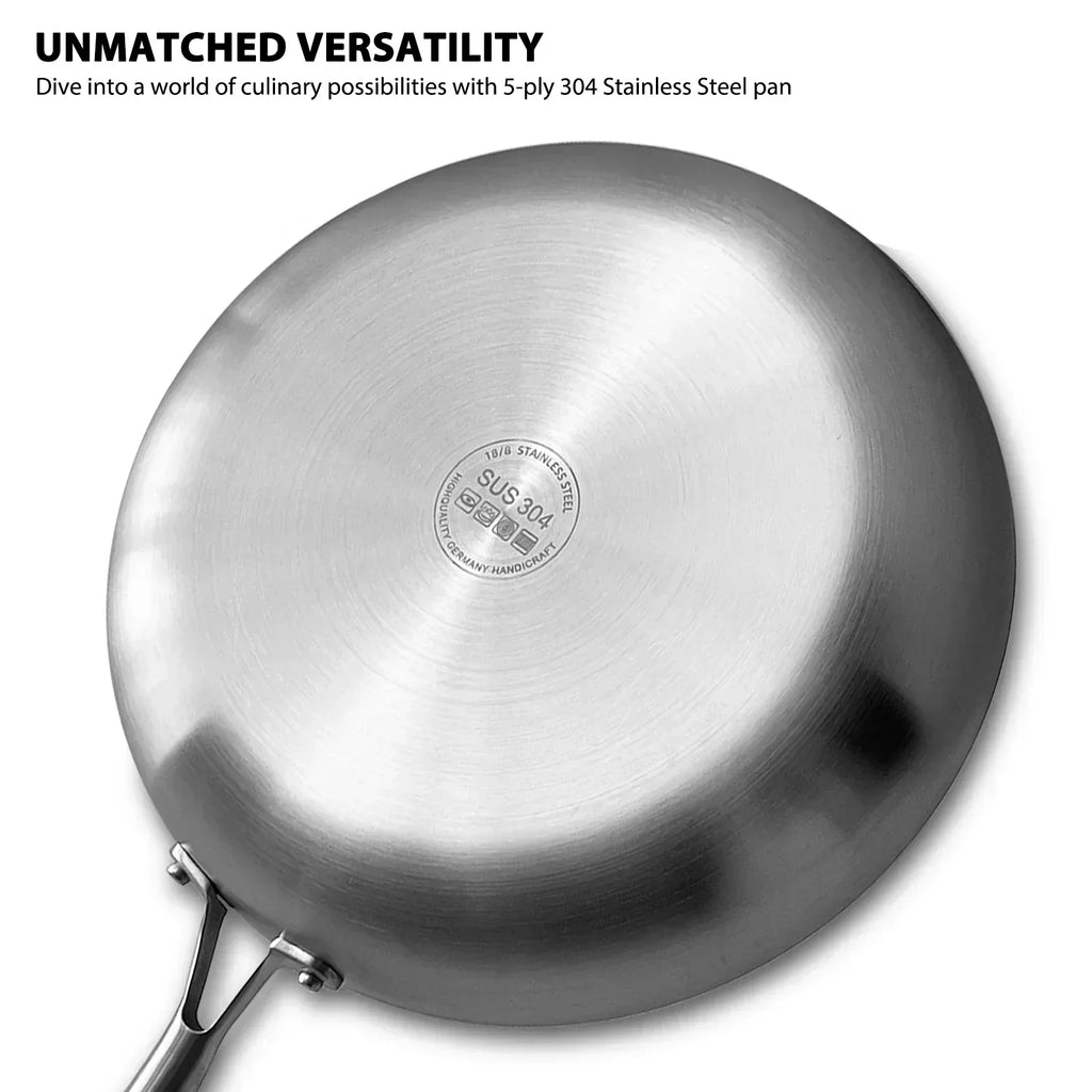 Calvera 28cm 304 Stainless Nonstick Stir Fry Pan Induction