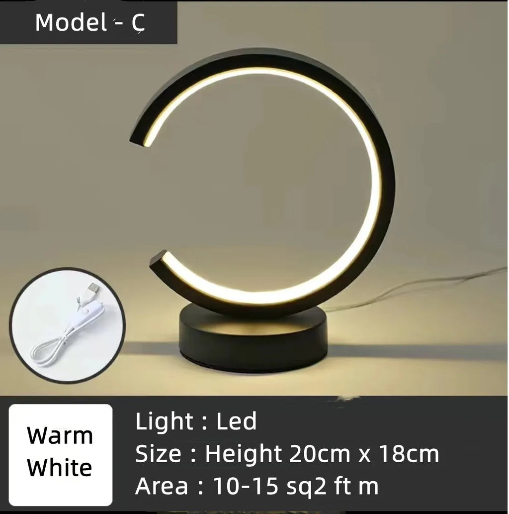 Modern LED Circular Table Lamp