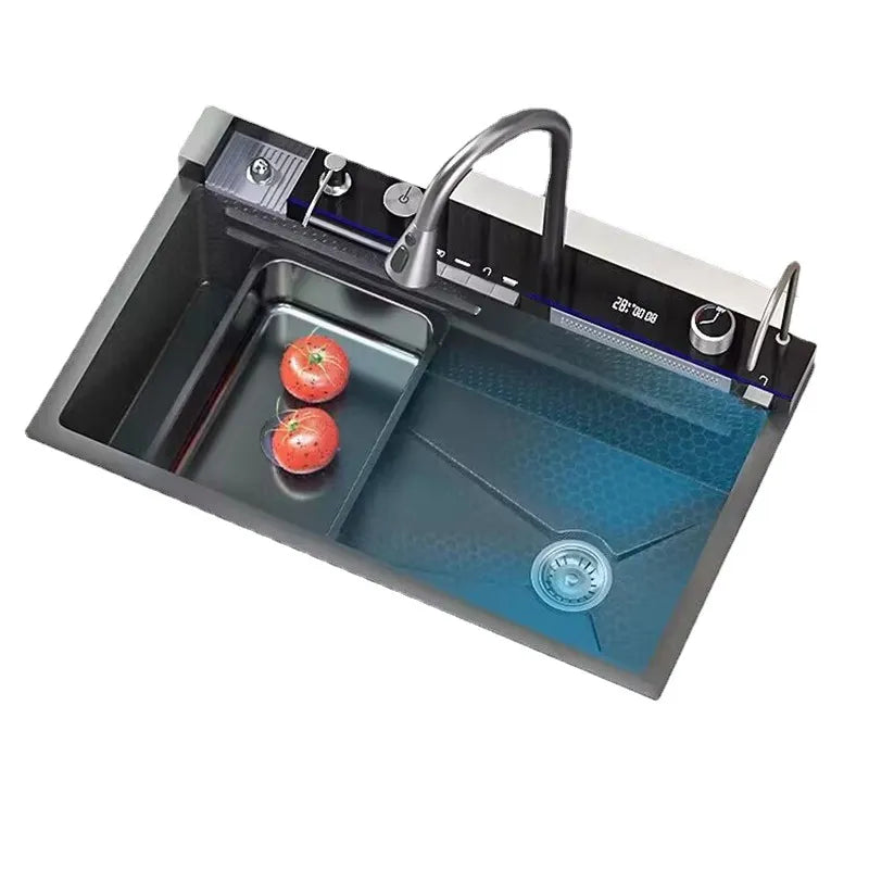 Marinova | Stainless Steel Waterfall Digital Kitchen Faucet