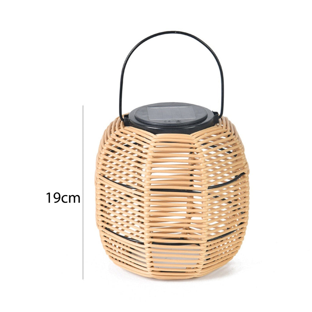 NovaRoo | Solar Outdoor Rattan Lantern Basket for Garden