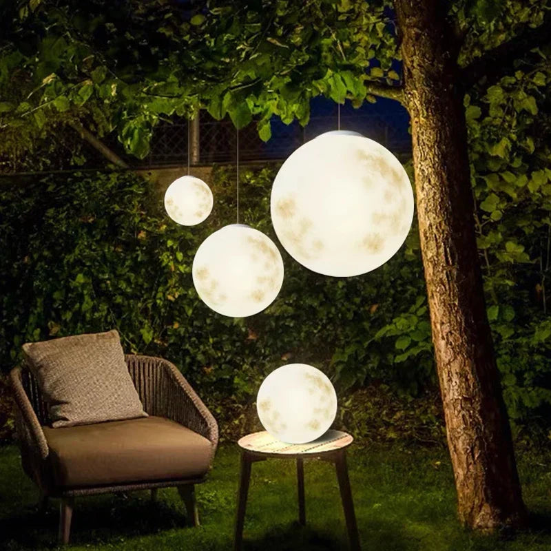Lunara Nordic Outdoor Solar Moon Light Weatherproof Garden Glow
