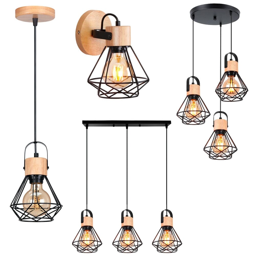 Nordic Vintage Wood Pendant Lights For Cozy Interiors