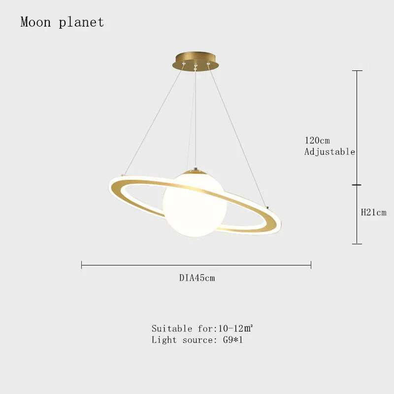 CosmoOrb Planet Pendant Lamp with Three Color Temperatures LED