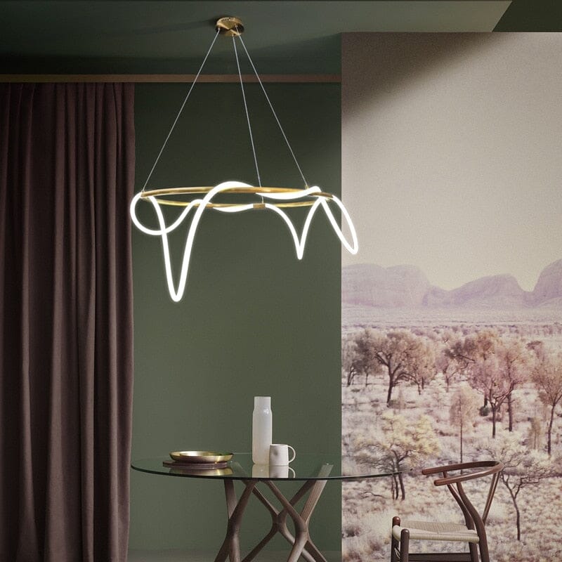 Novais Spiral Pendant Light For Modern Interiors With LED Glow