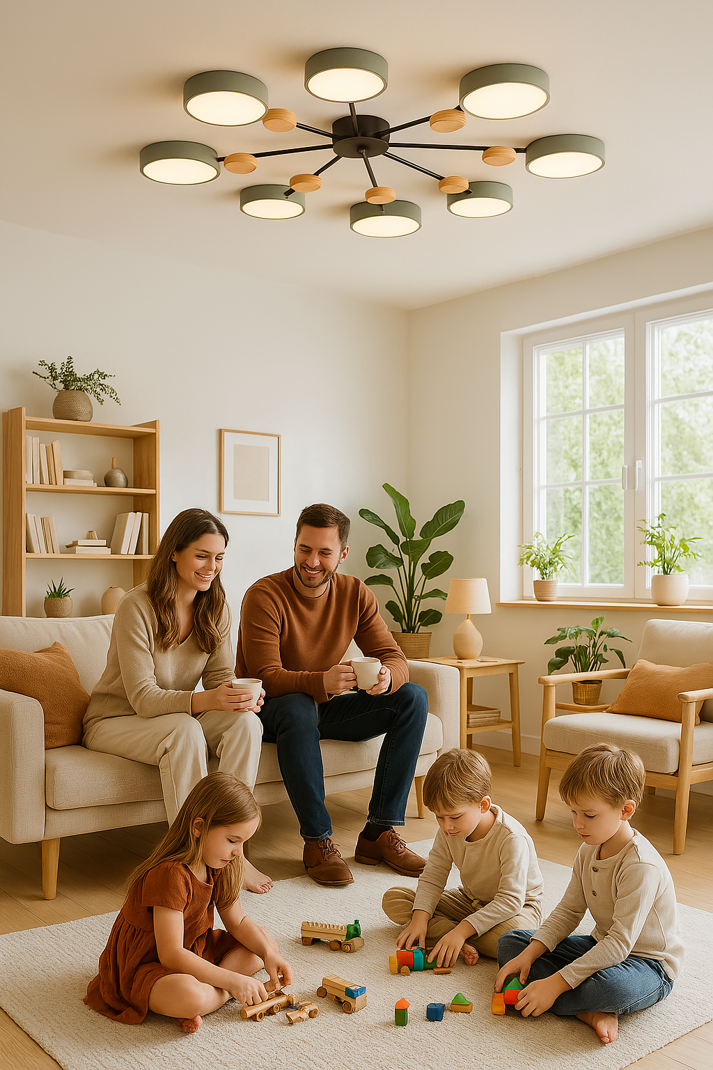 Scandinavian ceiling light-branched design, stylish & sustainable with LED technology