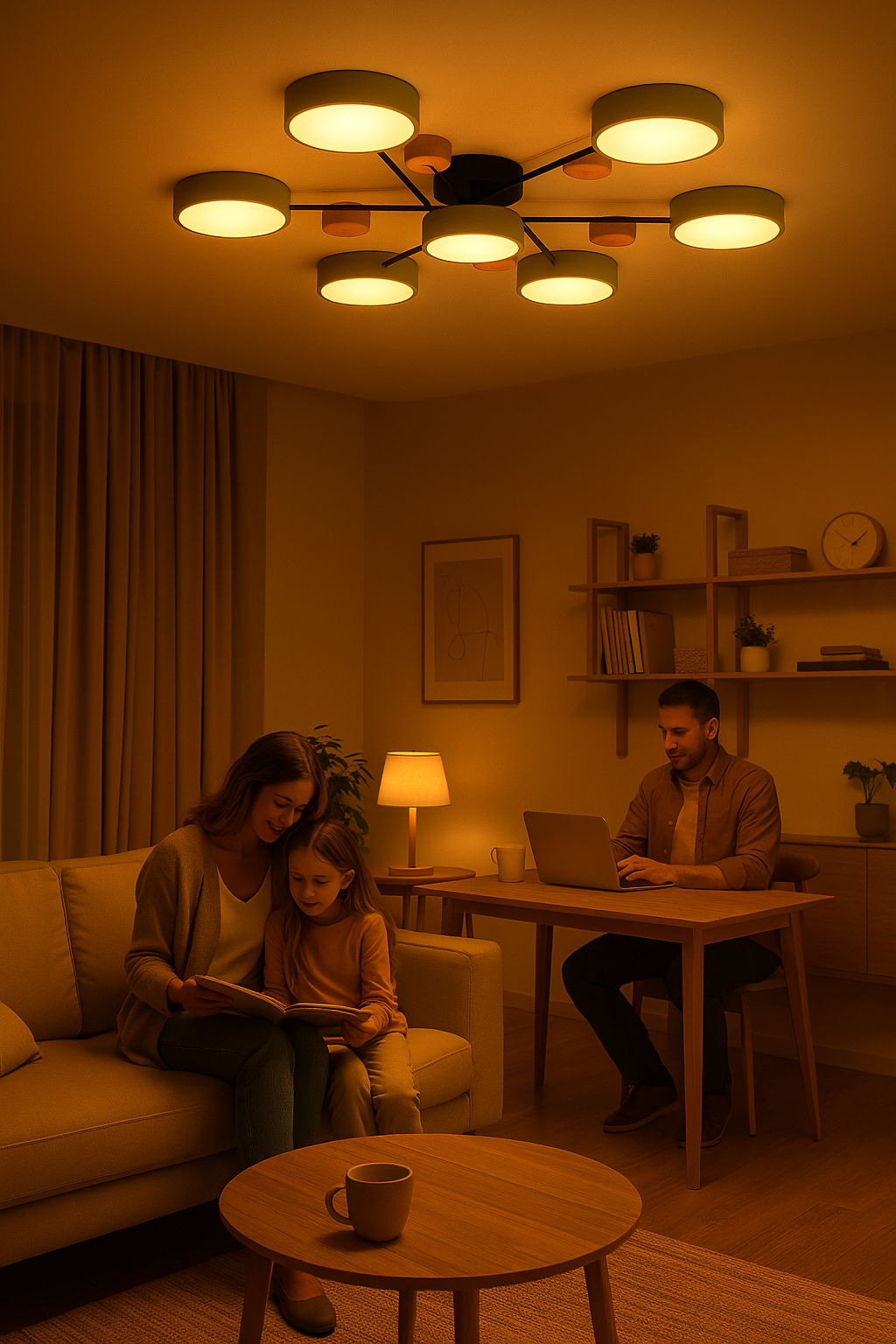 Scandinavian ceiling light-branched design, stylish & sustainable with LED technology