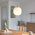 Scandinavian opal glass pendant light 0