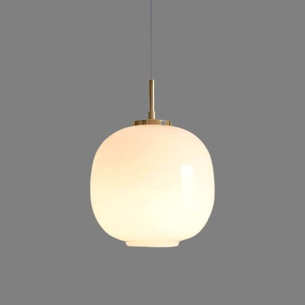 Scandinavian opal glass pendant light 1