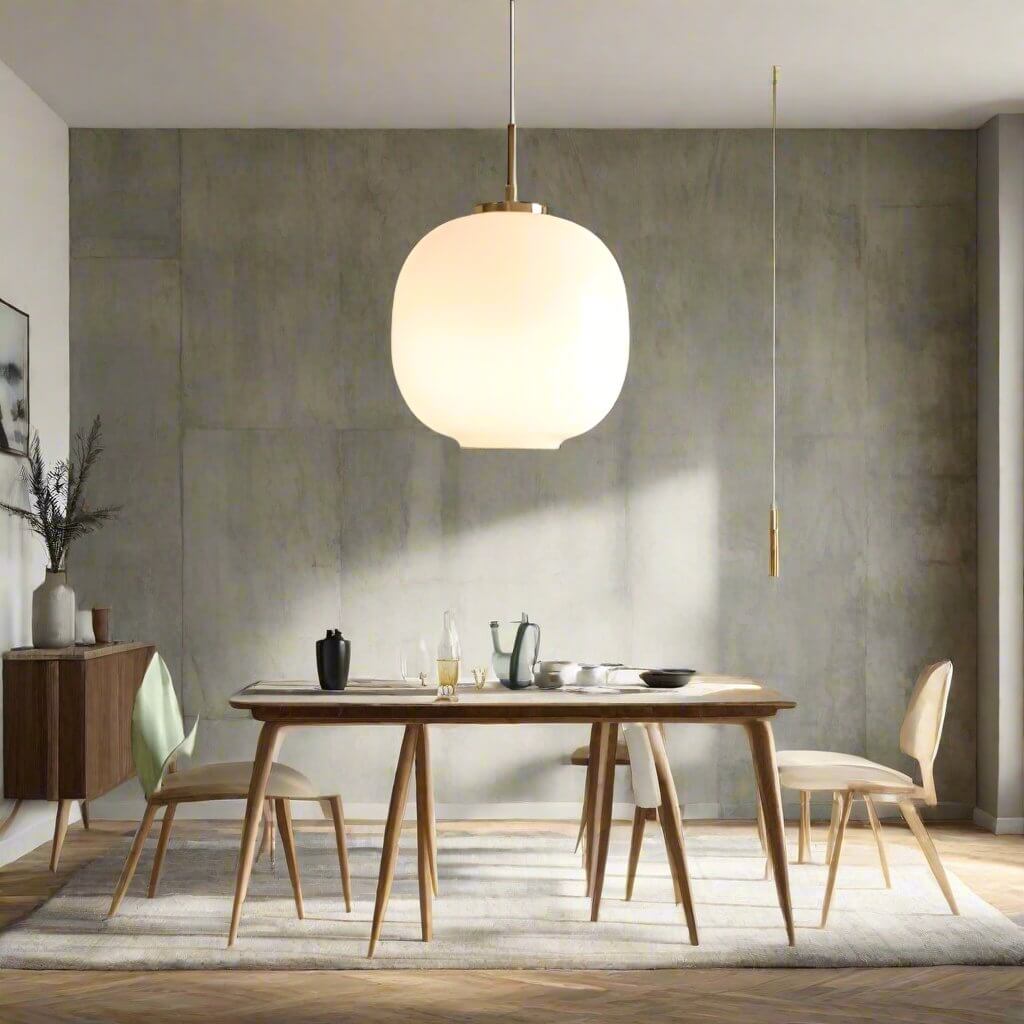 Scandinavian opal glass pendant light 3