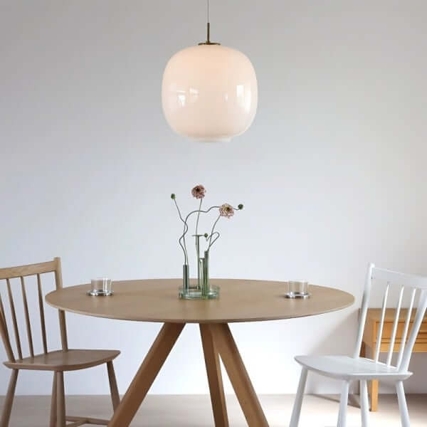 Scandinavian opal glass pendant light 5