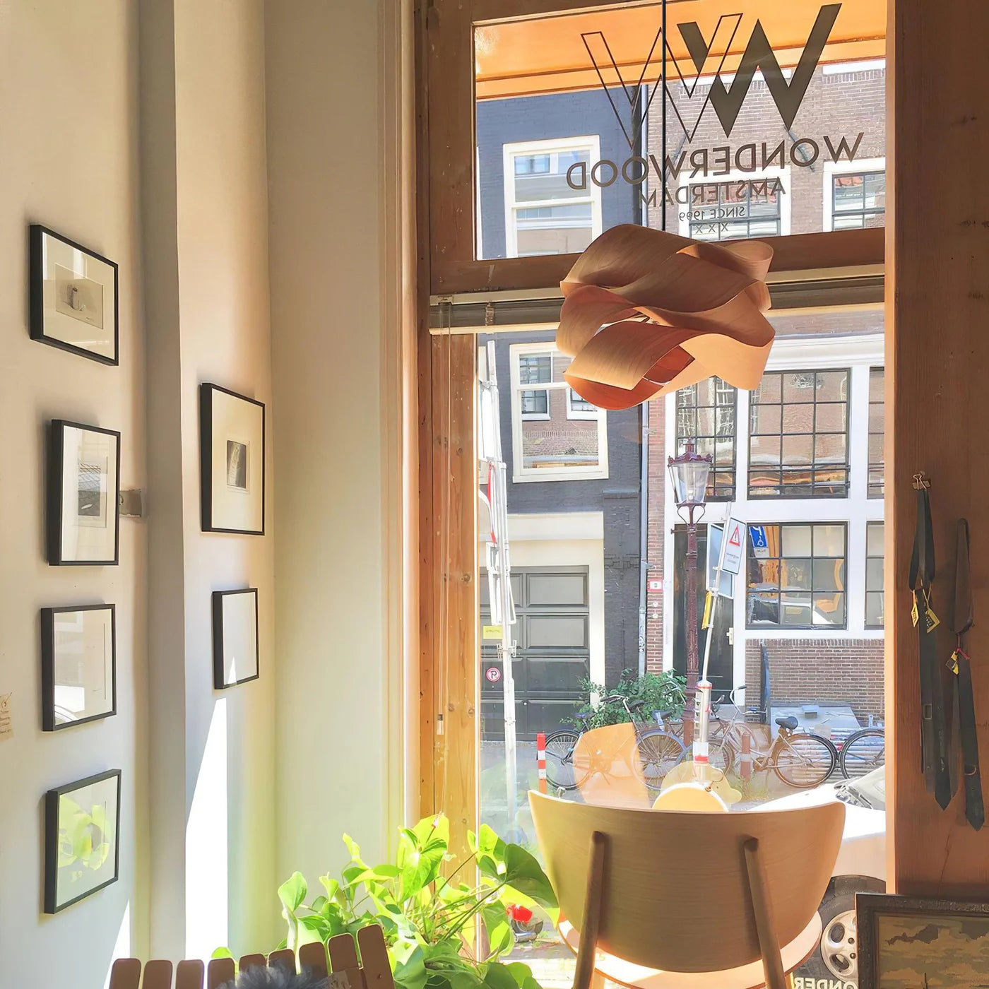 Scandinavian wooden pendant lamp